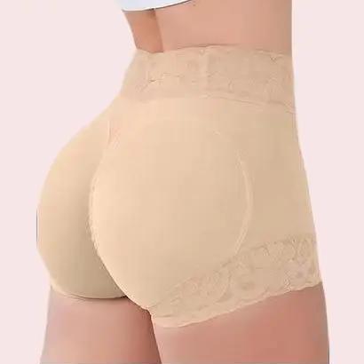 Women's Contrast Lace High Waist Shapewear Shorts Hip Enhancer Boyshorts Panties Belly Control Anti Chafing Underwear Womenswear Sexy Under Dress