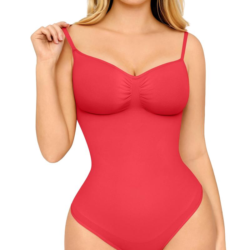 FeelinGirl Womenswear Seamless Covered Bust Jumpsuit Thong Bodysuit Fit Shapewear Comfort Breathable Hip Tops Soft