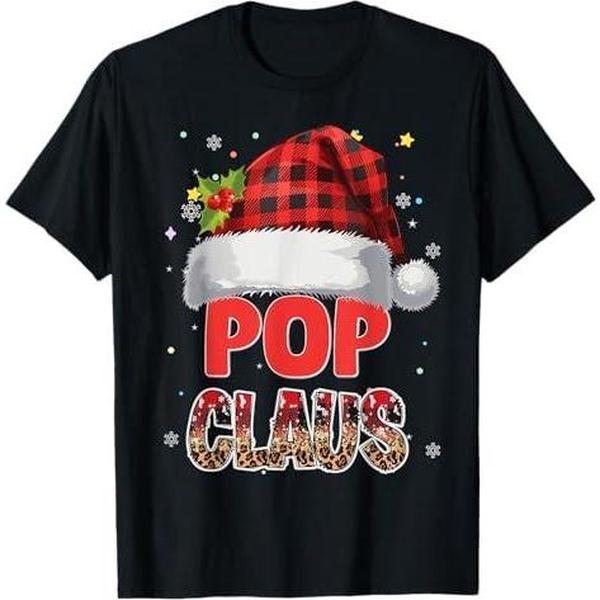 Red Plaid Pop Claus - Family Matching Christmas Pajamas T-Shirt