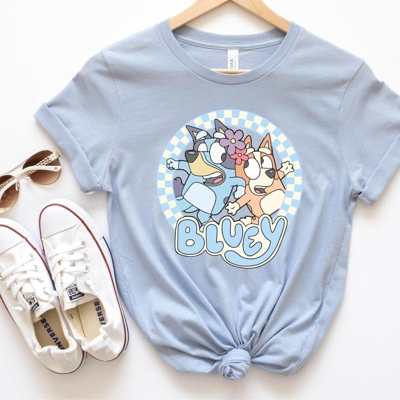 Blueyy Family Shirt, Blue Dog Shirt, Blue and Friends Shirt, Gift for Friend, Blue Dog Kids Tshirt, Gift for Birthday, Blue T-Shirt YNC01