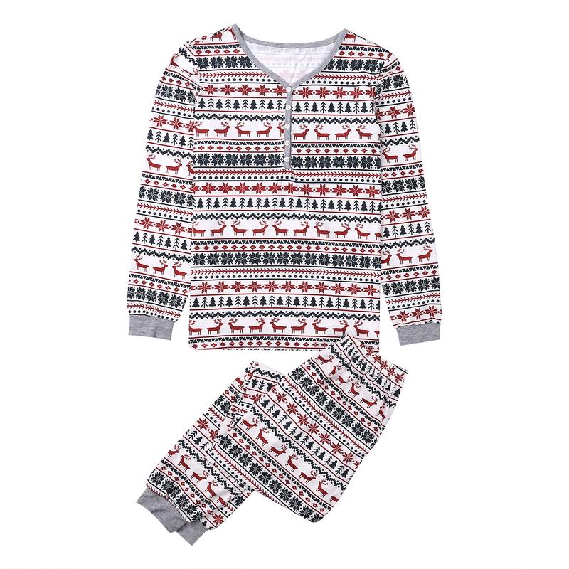 Family Christmas Pyjama Sets Men Women Child Matching Pjs Set for Adults and Kids Holiday Xmas Nightwear Sleepwear