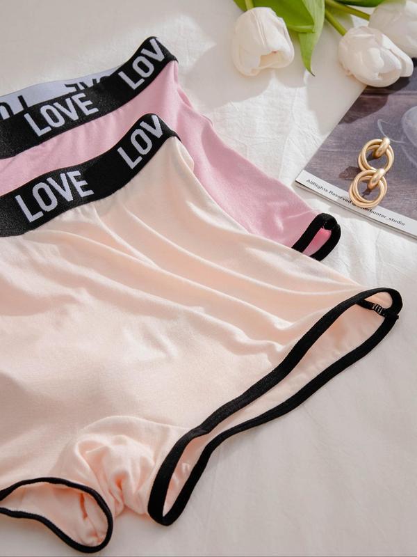 LGBTQ+ Women's Letter Tape Knicker, Soft Comfy Breathable Panties for Daily Wear, Underwear for All Seasons, Summer Wear 2024, Back To School Womenswear, Fall Wear, Fallfreshness Clothes