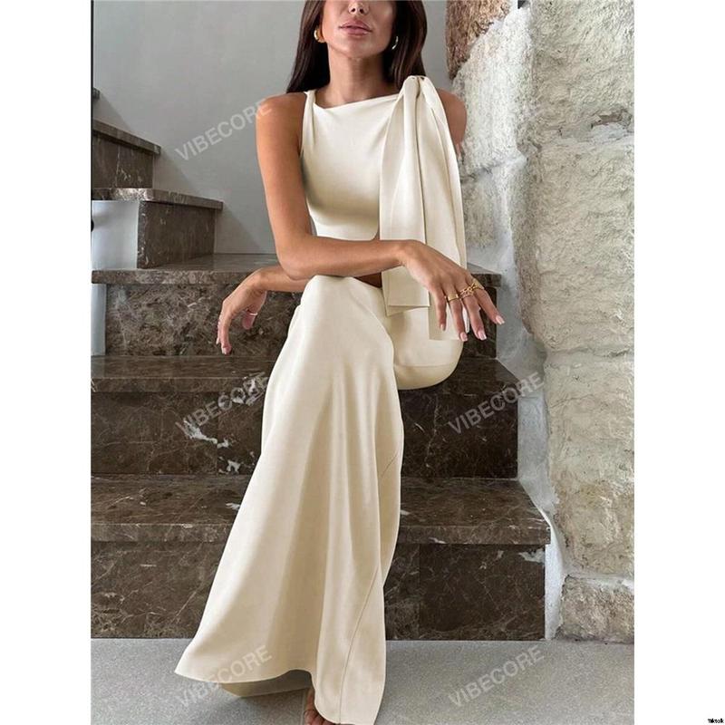 Elegant long solid color one shoulder fishtail dress