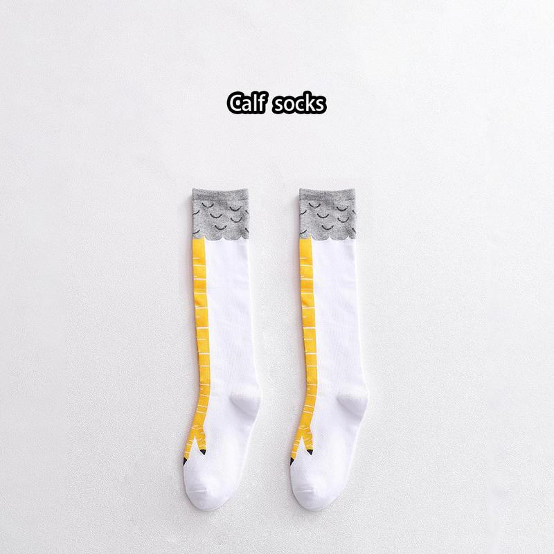 Fuuny Women 3d Chicken Foot Socks Leg Knee High Socks Novelty Warm Stocking Gift