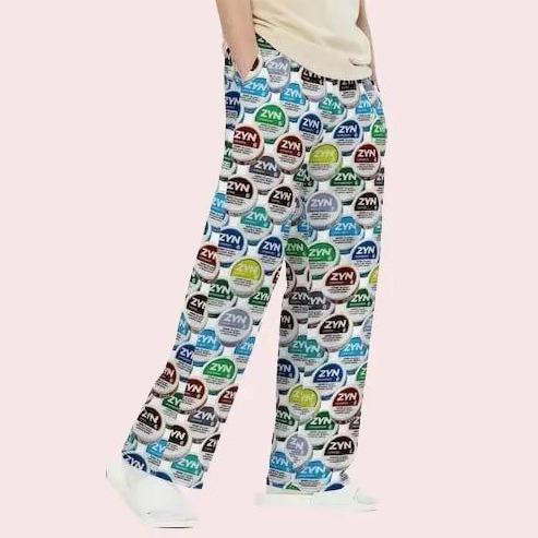 Zyn Nicotine Pouch Container All-over print Wide Comfy and Style for Zyn Lovers, Zyn Pajama Pants