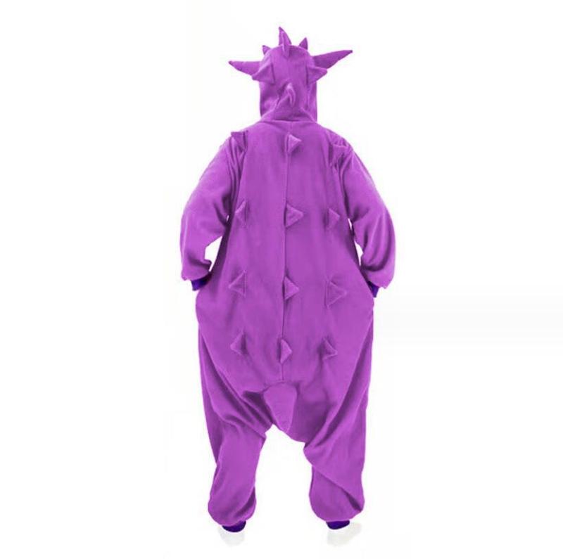 Gengar Cartoon Anime Poké One-piece Pajamas Couple Parent-child Home Wear Jumpsuit Nightwear Party Costume