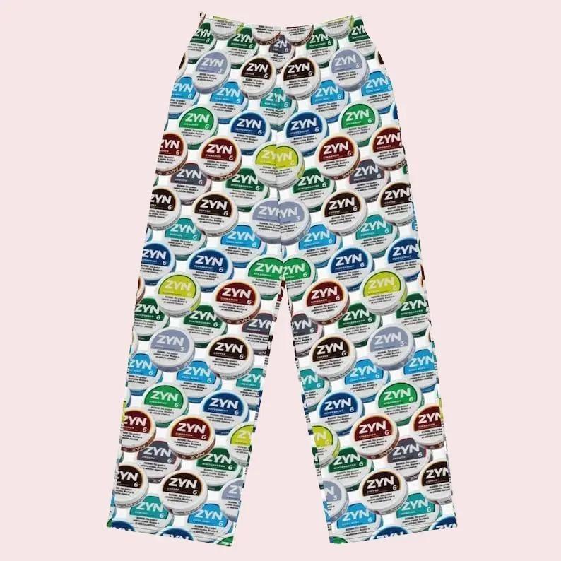 Zyn Nicotine Pouch Container All-over print Wide Comfy and Style for Zyn Lovers, Zyn Pajama Pants