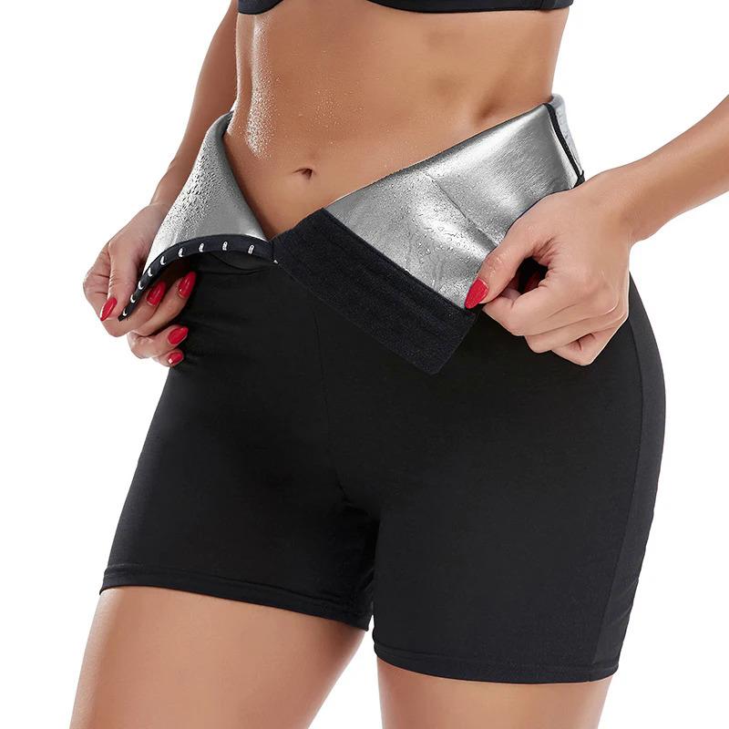 Women Sweat Sauna Shorts Body Shaper Pants Waist Trainer High Waist Shapewear Gym Workout Boyshorts Girdle