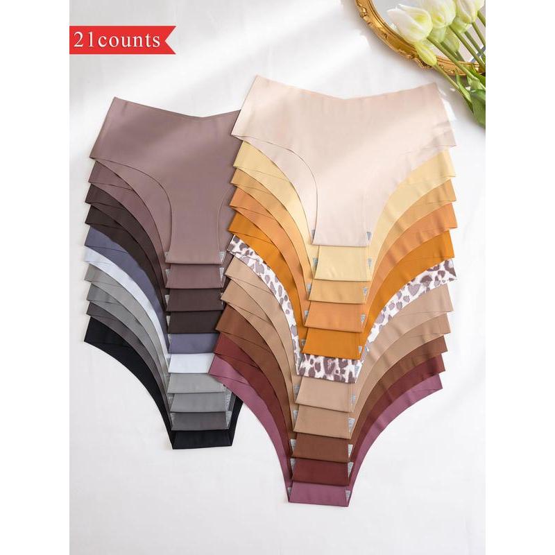 Lgbtq+ Women's Solid Color Drop Waist Thong, Fall Outfits, Fallfreshness Soft Comfy Seamless Panties for Daily Wear, Fall Outfits, Back To School Outfits, Period Underwear, Underwear for All Seasons