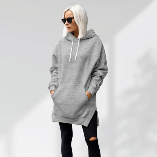 Cozy Women's Oversized Hoodie Dress - Stylish Loungewear - Sweaters, Womenswear