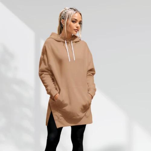 Cozy Women's Oversized Hoodie Dress - Stylish Loungewear - Sweaters, Womenswear