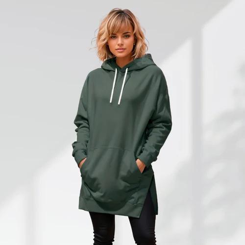 Cozy Women's Oversized Hoodie Dress - Stylish Loungewear - Sweaters, Womenswear