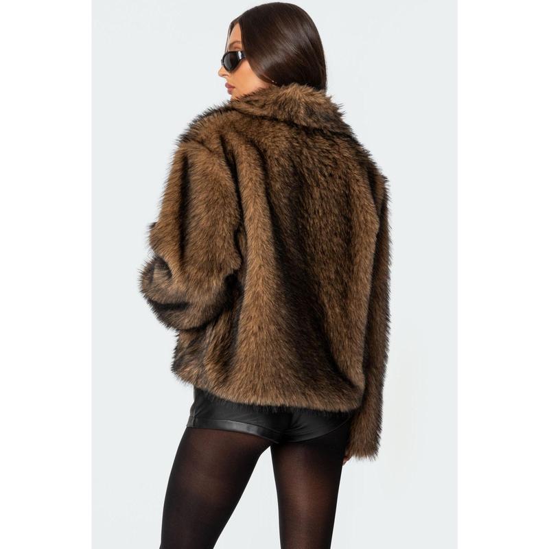 Mob Wife Faux Fur Jacket