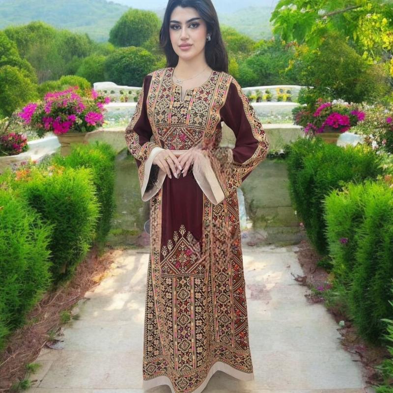 TALA JAZZY Women's Palestinian Thobe Traditional Dress - Double Stitched, Best Price - Womenswear ثوب فلسطيني أصلي