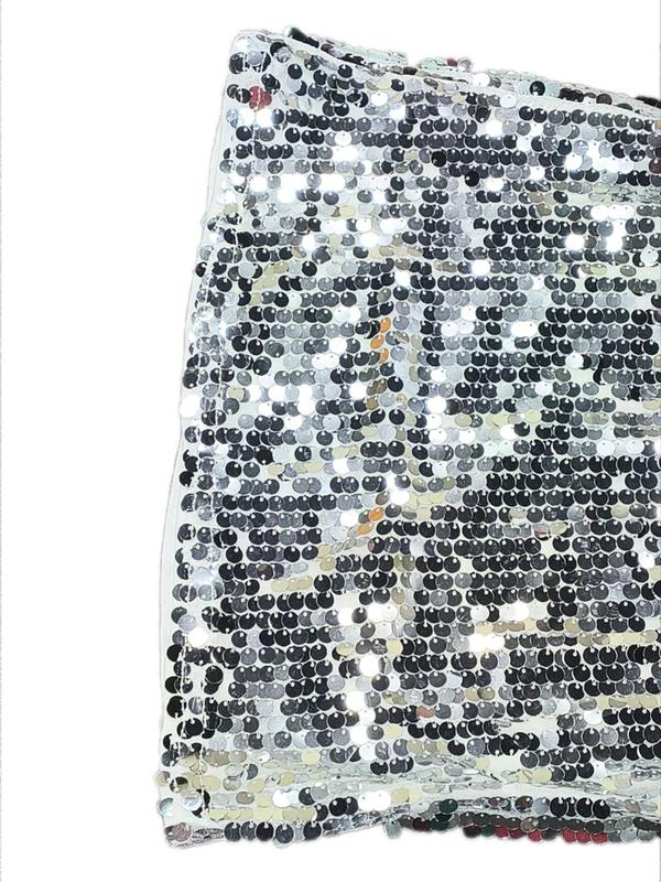 Women's Glitter Sequins Skirt, Elegant Fashion Short Skirt for Party Club Dating, Ladies Bottoms for All Seasons