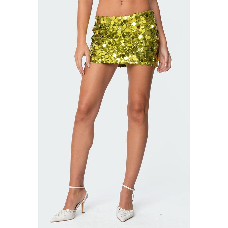 Sabina Low-Rise Sequin Mini Skirt