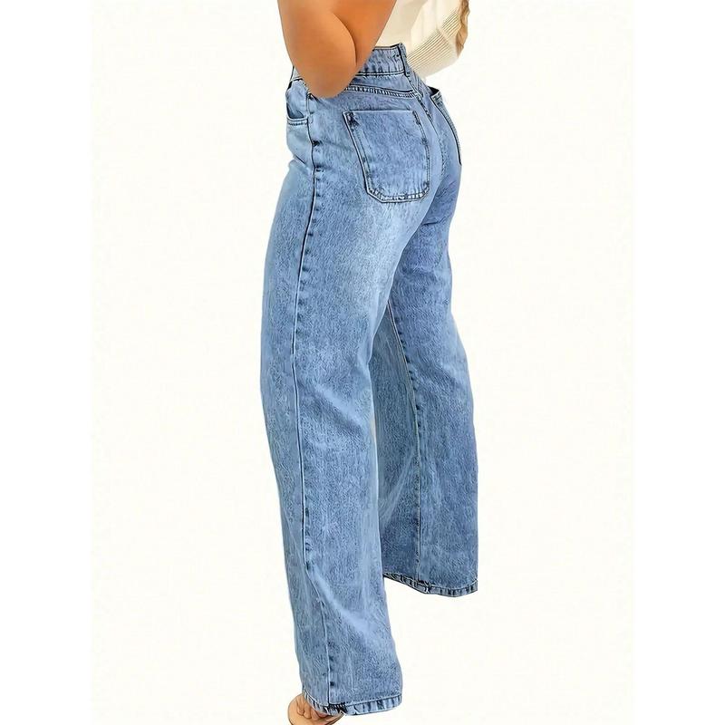 Women's Loose Jeans With Wide Legs, High Waist, Loose Boyfriend Jeans, Denim Pants, Y2K Jeans