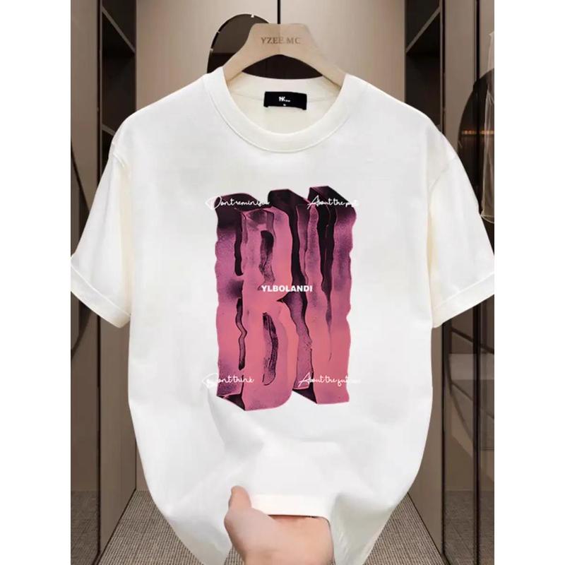 T-Shirt Fashion Letter Printed Shirt Casual Couple Hip Hop Short Sleeve T-Shirt Personality Tee