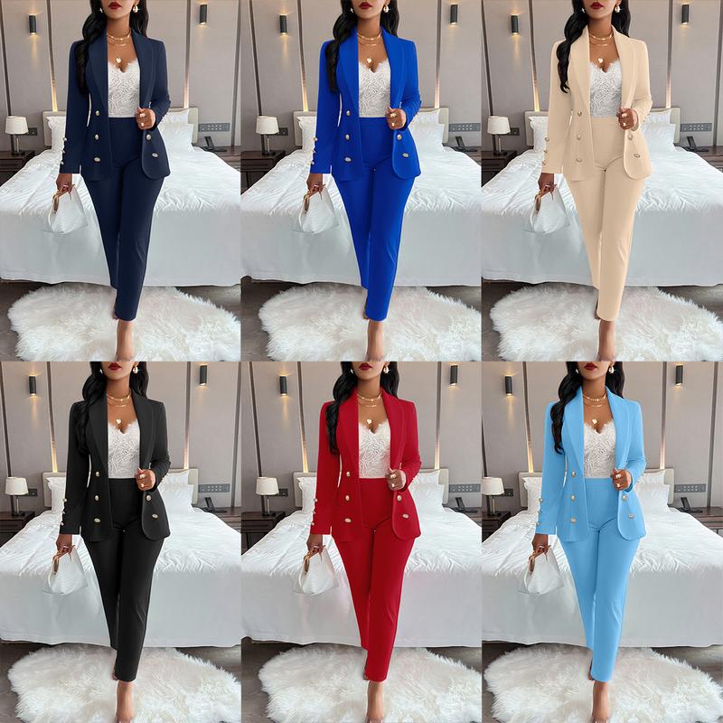 Autumn and winter long-sleeved slim-fitting temperament design sense professional women's small suit suit