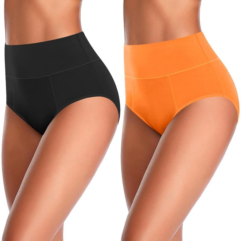 Tummy Control High Waisted Underwear for Women Cotton Plus Size Full Coverage Panties Ladies Briefs