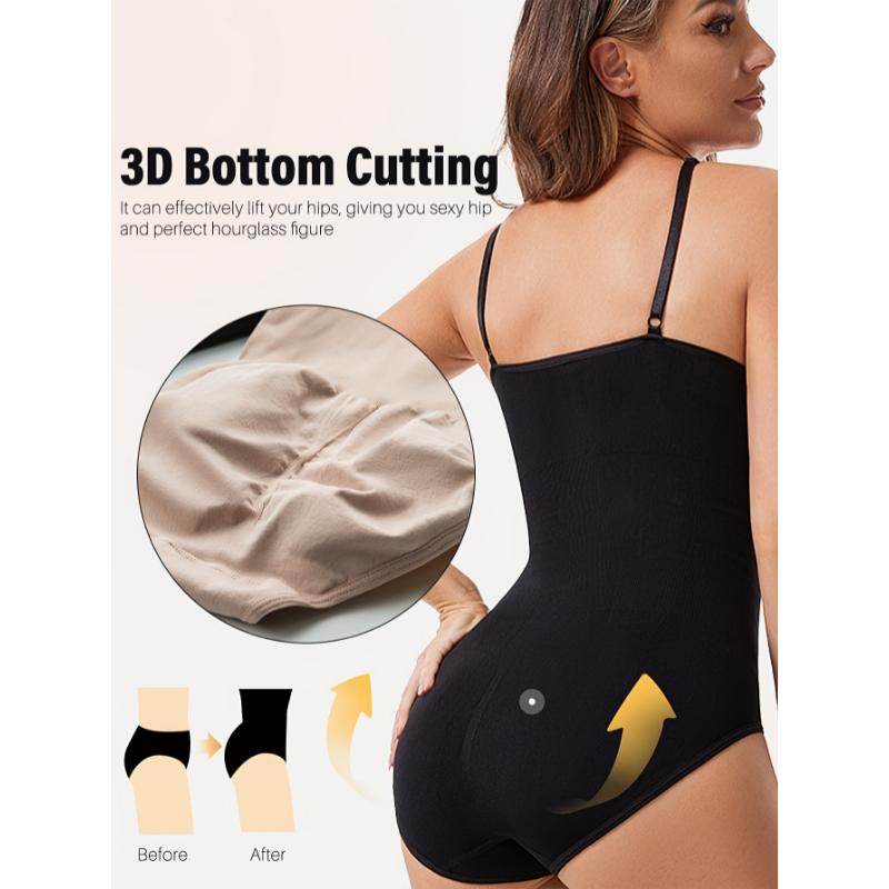 3pcs Seamless Body Shaping Bodysuits With Tummy Control, Buttock Lifting, And Hip Slimming Features