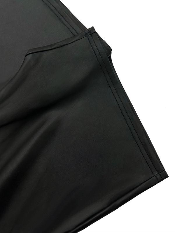 Women's Solid High Waist Skinny Shorts, Fashion Casual Shorts for Daily Outdoor Wear, Ladies Bottoms for All Seasons