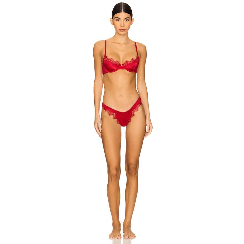 KAT THE LABEL Sorrento Thong in Red