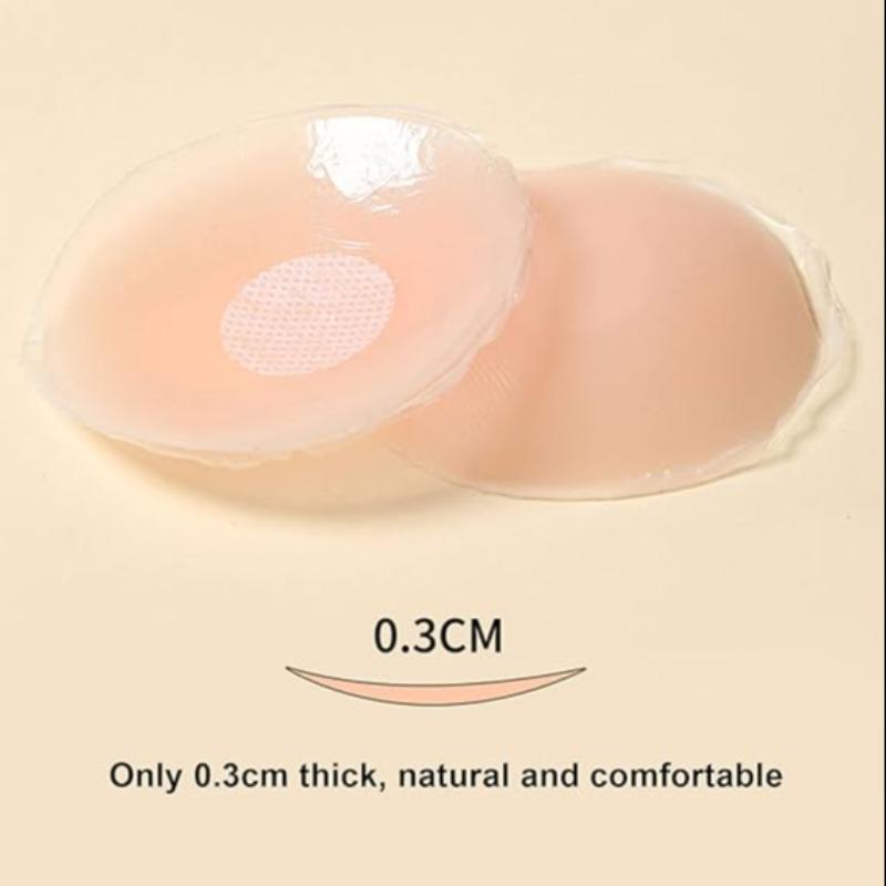 Silicone Breast Stickers with Storage Bag, 8 Pairs Invisible Self-adhesive Breast Stickers, Women's Lingerie Accessories for Daily Wear