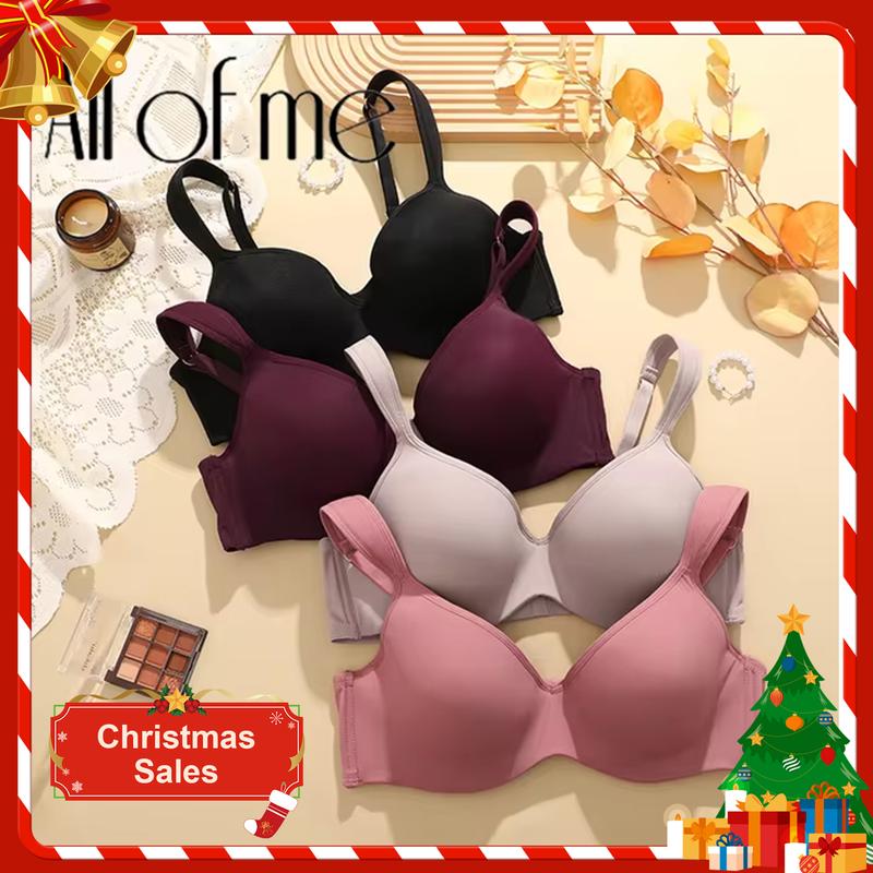 2-4pcs Plus Size Wide Band Underwired Bras Women Bra Back Smooth Shaper Bra Shapewear Back Smooth Underwear Top C D Cup everyday bra