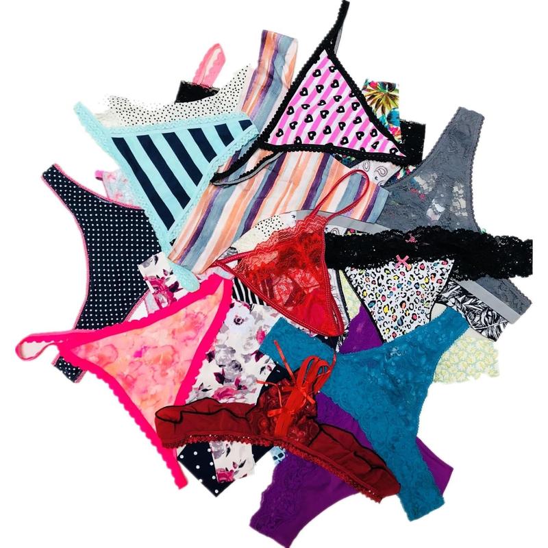 Varieties of Women Thong Pack Lacy Tanga G-string Bikini Underwear Panties