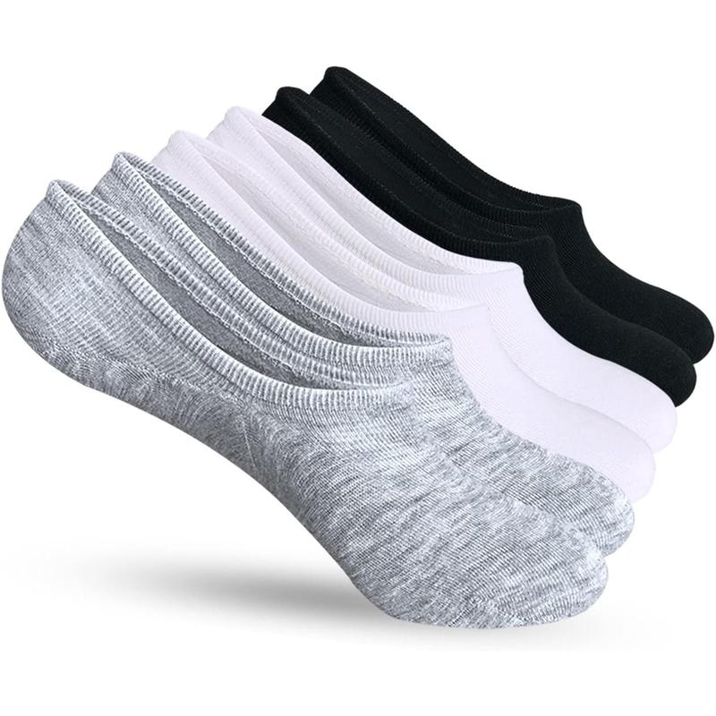 No Show Socks Womens Low Ankle Non Slip Footies for Sneakers Slip-Ons Flats Loafers (6-9 Pairs)