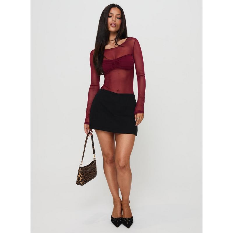 Duet Bodysuit Burgundy