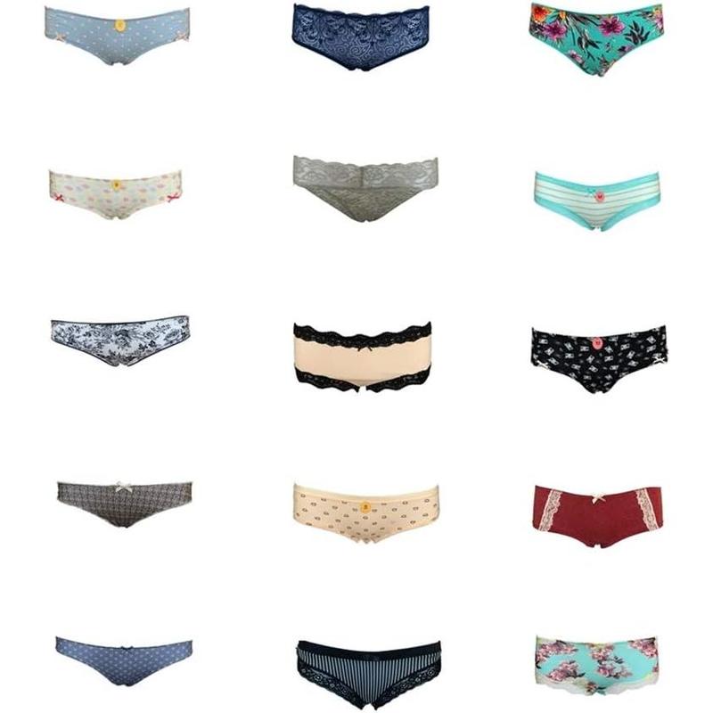 Women Underwear Variety of Panties Pack Lacy Thongs G-strings Cotton Briefs Hipsters Bikinis Undies