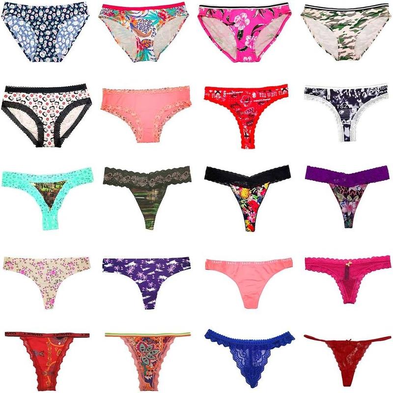 Women Underwear Variety of Panties Pack Lacy Thongs G-strings Cotton Briefs Hipsters Bikinis Undies