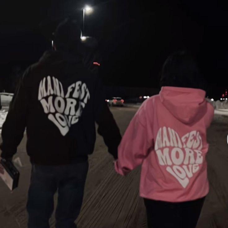 Matching Couples Outfits Manifest More Love, manifest more love hoodie, couple hoodie, Unisex hoodie Sweatshirt, Valentine Matching Tee, Valentine Gift, Gift For Her, Gift For Him