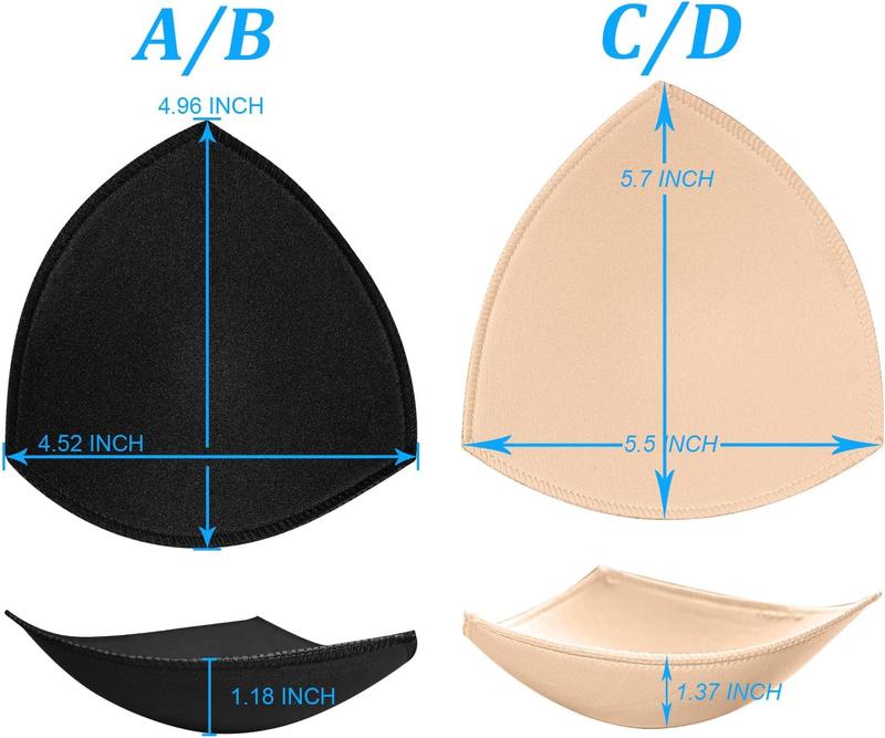 Bra Pads Inserts, Bra Cups Inserts,Removable Breathable Push up Bra Inserts for Sports Bra or Bikini Tops