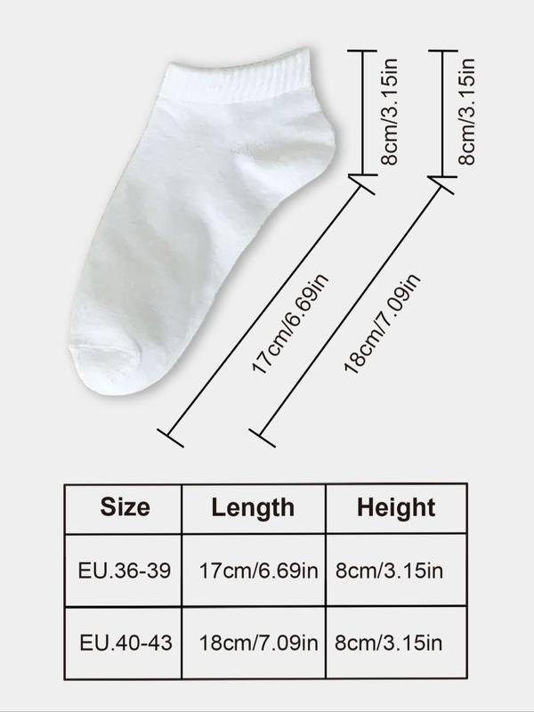 Random Women's Solid Ankle Socks, Low Cut Comfy Breathable Socks for Women, Multipack Knit Socks for Daily Wear, Comfort Basic Womenswear, Minimalist Women's Socks