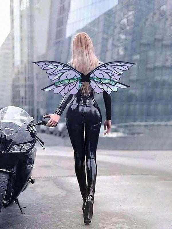 Butterfly Wings Costume for Women - Abnormity Polka Dot Cicada Fairy Angel Stage Performance Props - Womenswear