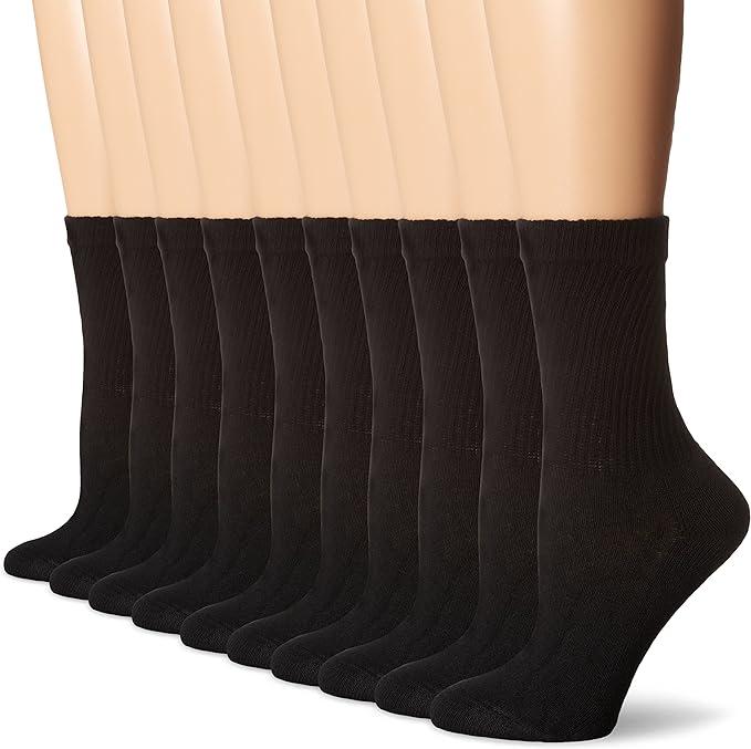 Women's Value, Crew Soft Moisture-Wicking Socks, Available in 10 Packs