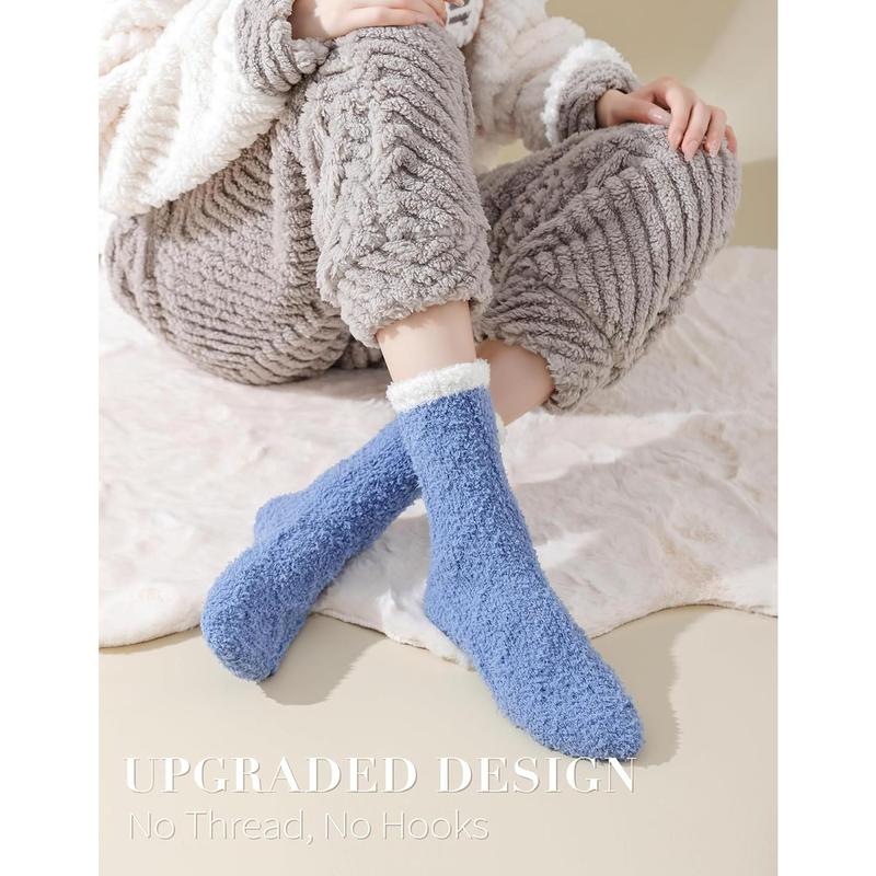 Women's Fuzzy Slipper Socks, Soft Cozy Winter Plush Socks, Warm Christmas Stocking Stuffer Gifts Comfy Womenswear Essential Everyday Fit