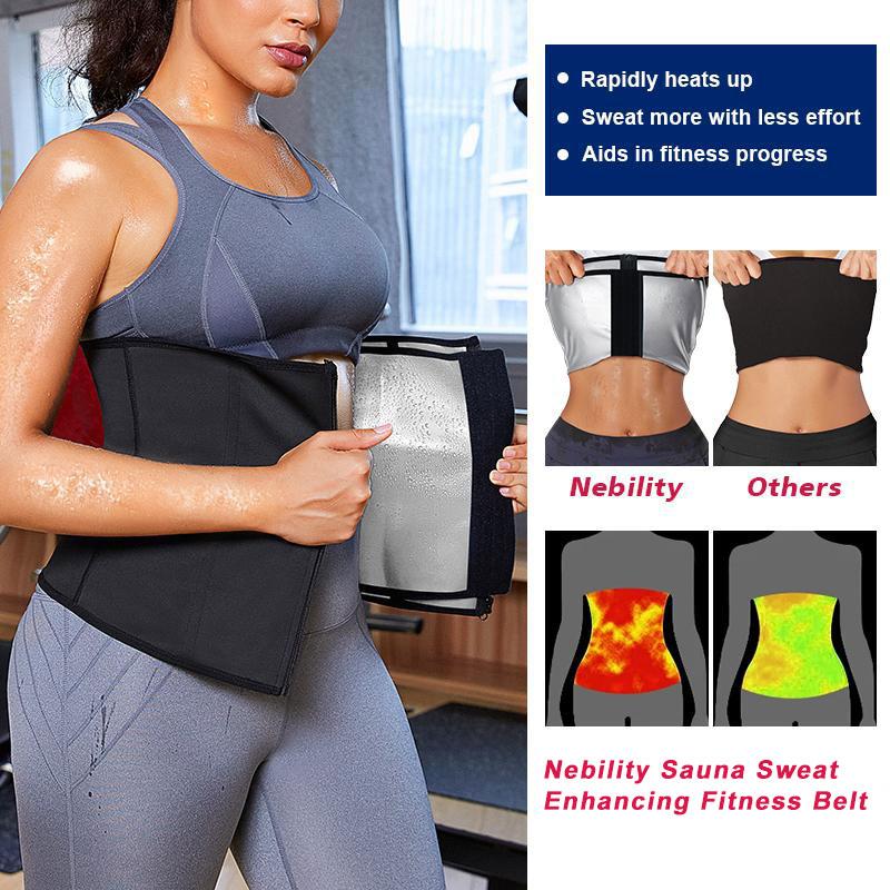 Nebility Women's Sauna Enhanced Sweat Belt featuring Closure